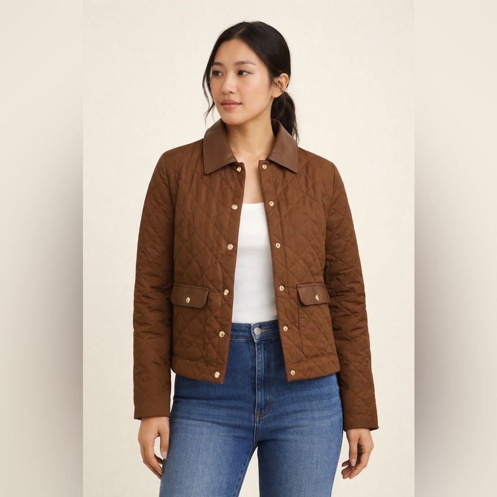 NWT Marc New York Size S Women’s Chocolate Quilted Jacket